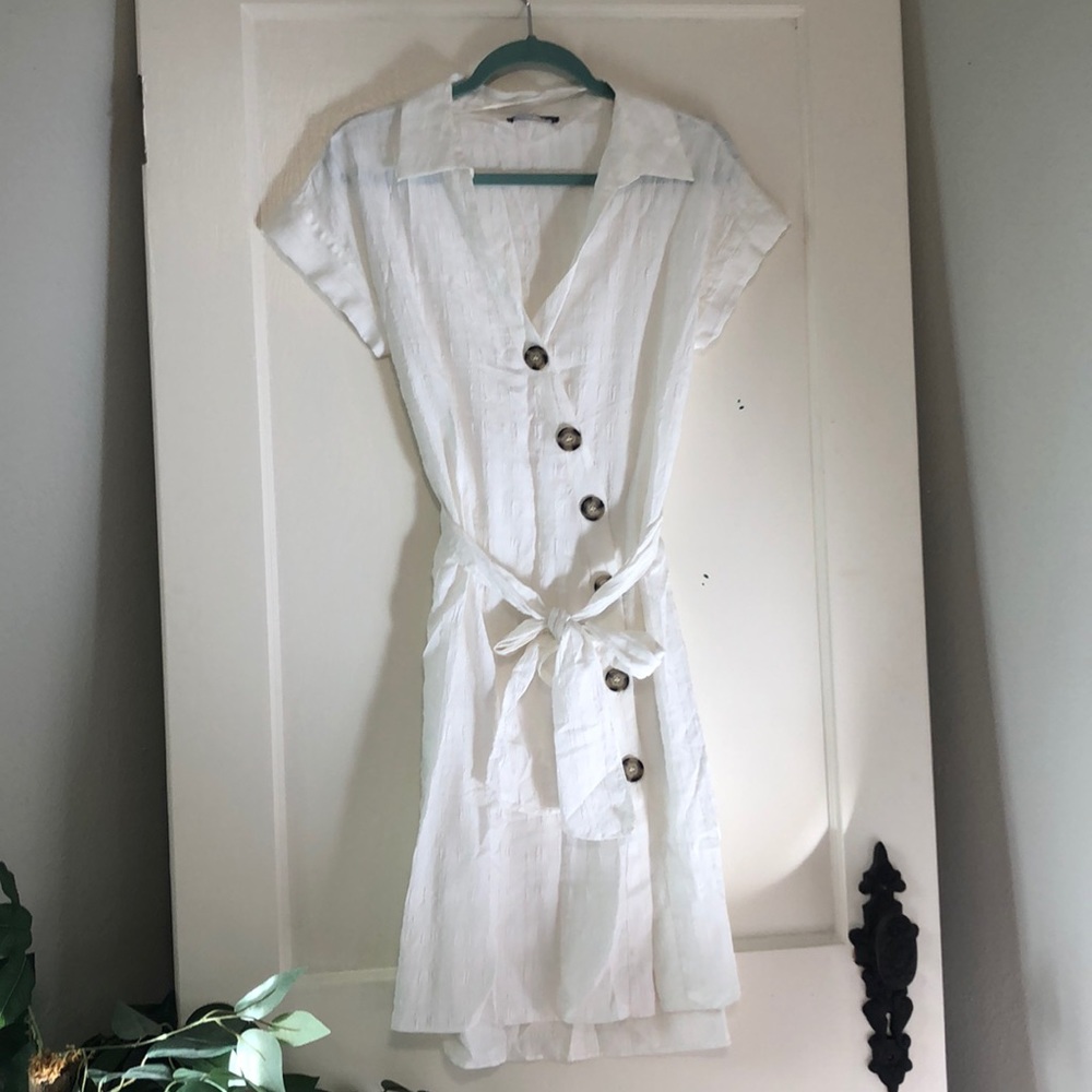 Linen Button Dress